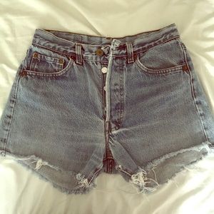 Levi’s vintage high waisted denim shorts
